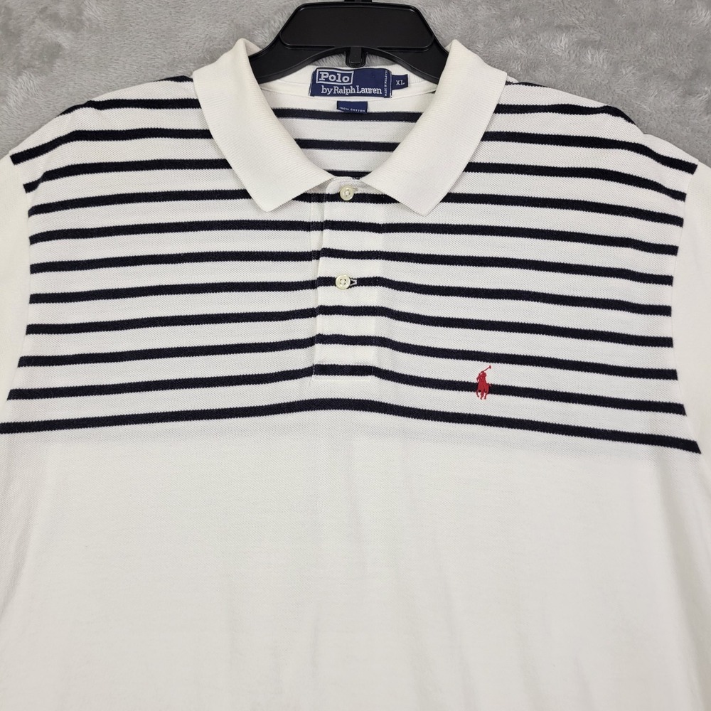 Polo by Ralph Lauren Polo Shirt Men's Size XL‎ Striped Short Sleeve 100% Cotton